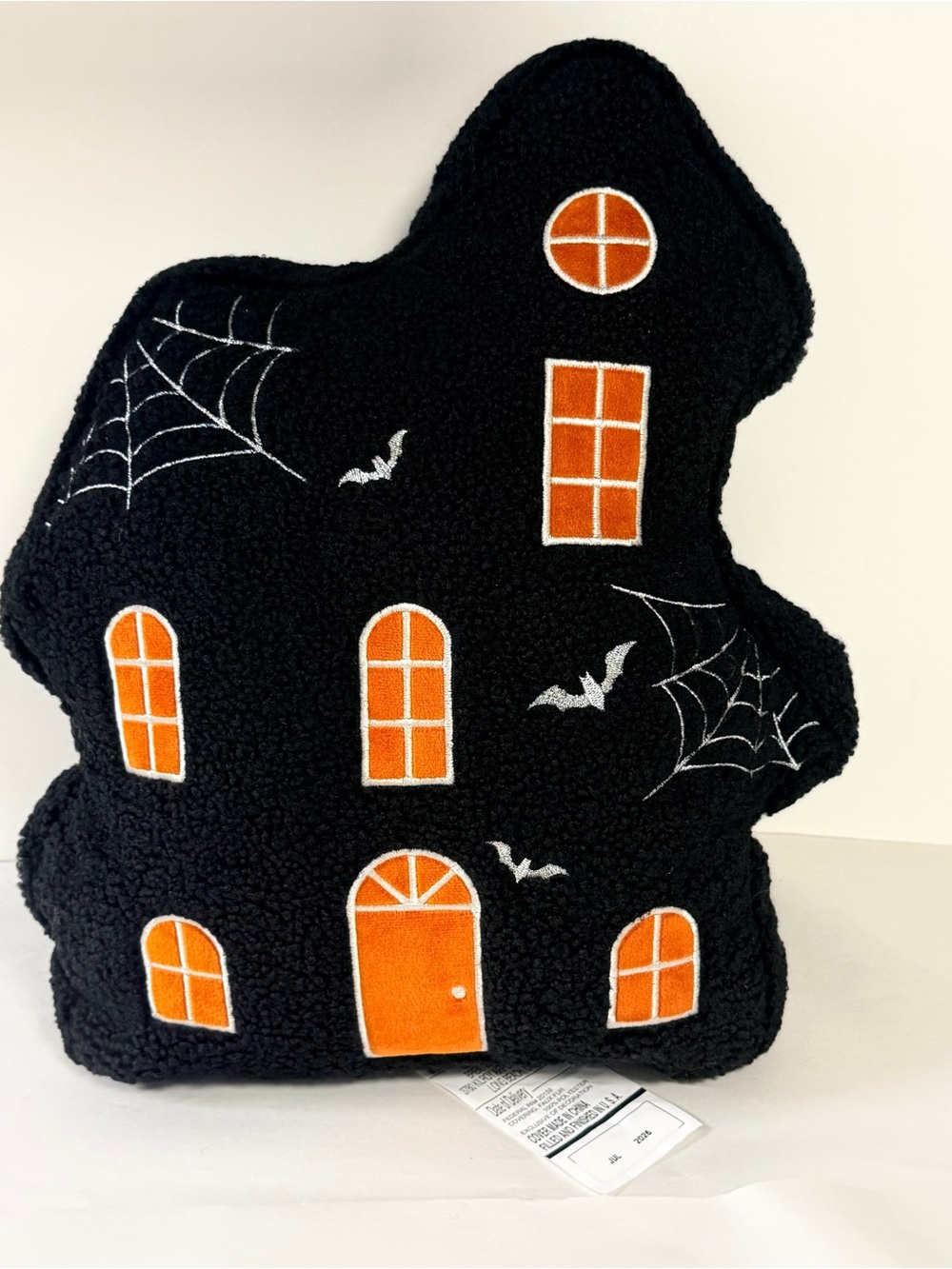 Kids Halloween Haunted House Costume Pillow - Black & Orange